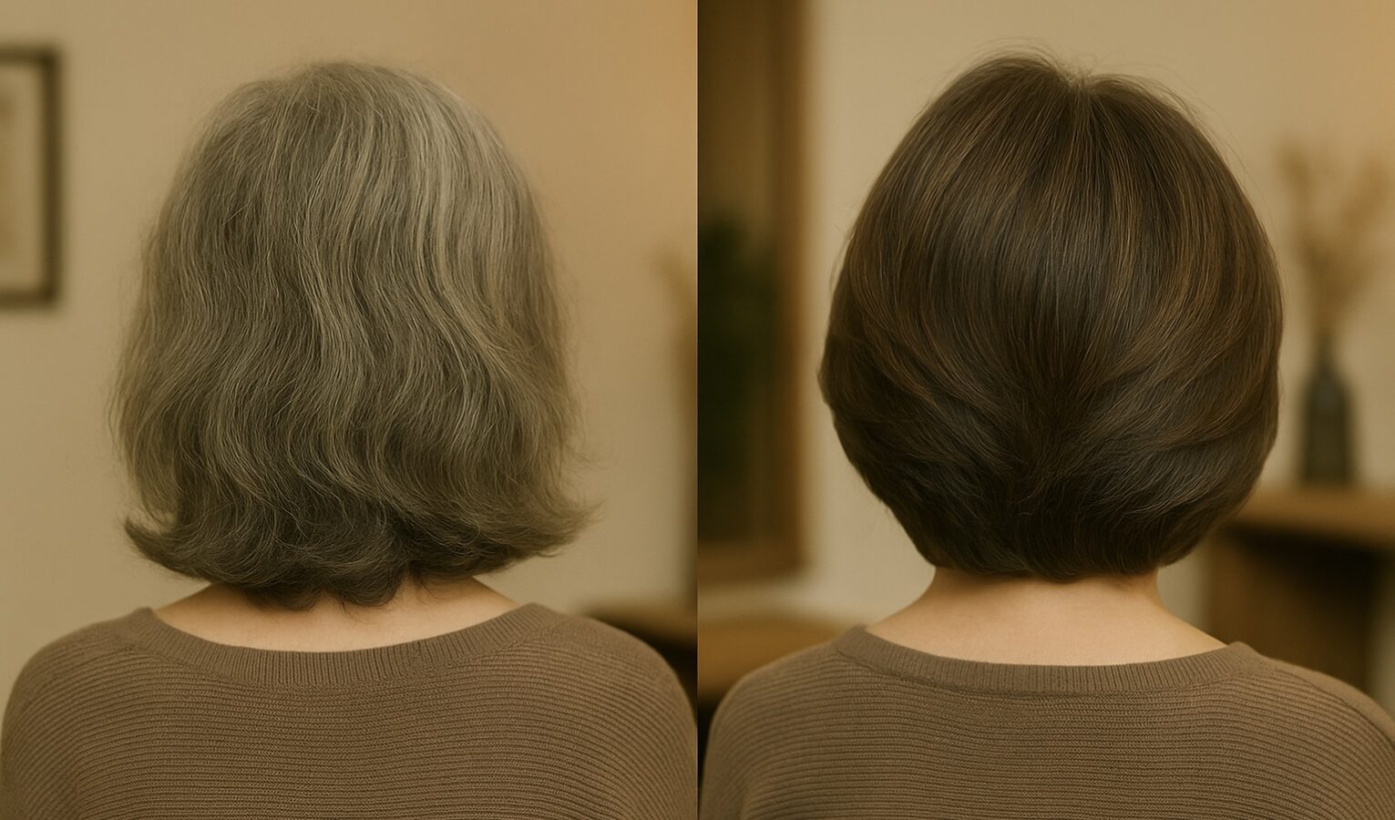 50代女性 プレミアムコース体験者 白髪染めと地肌ケアで印象アップ