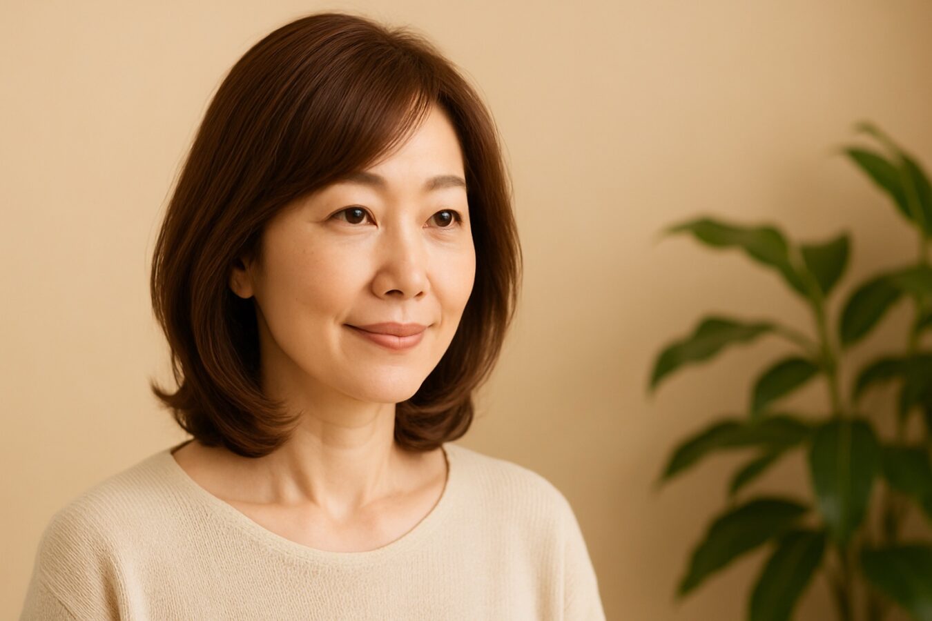 敏感肌でも安心して染められる女性のイメージ